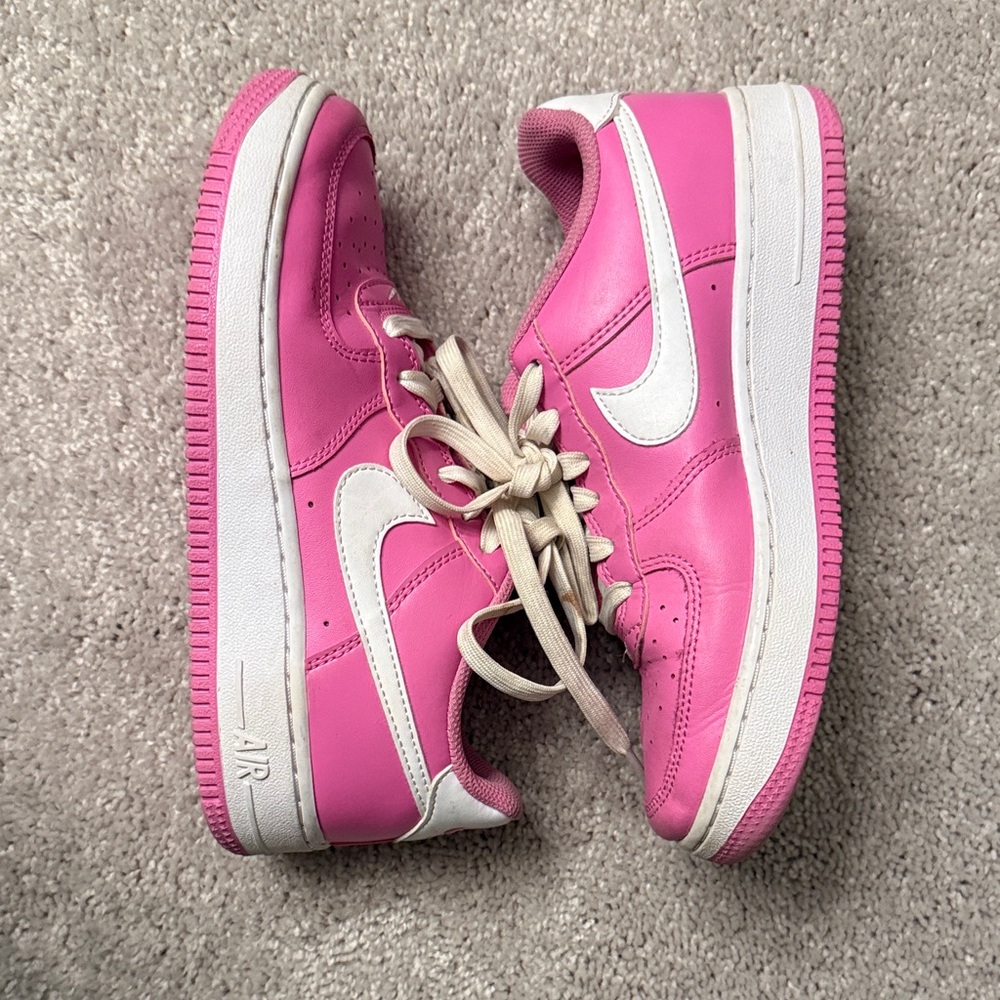 Nike Air Force One Pink and White Sneakers